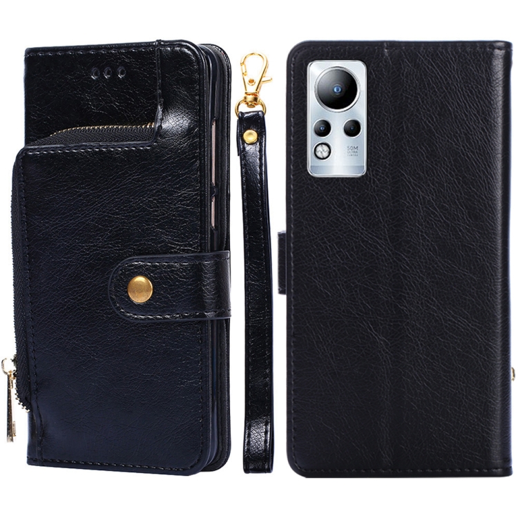 

For Infinix Note 11 Zipper Bag Leather Phone Case(Black)