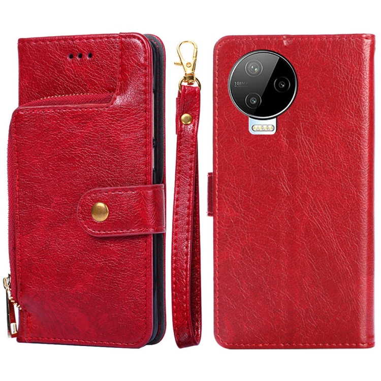 

For Infinix Note 12 Pro 4G Zipper Bag Leather Phone Case(Red)