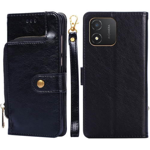 

For Honor X5 4G Zipper Bag Leather Phone Case(Black)