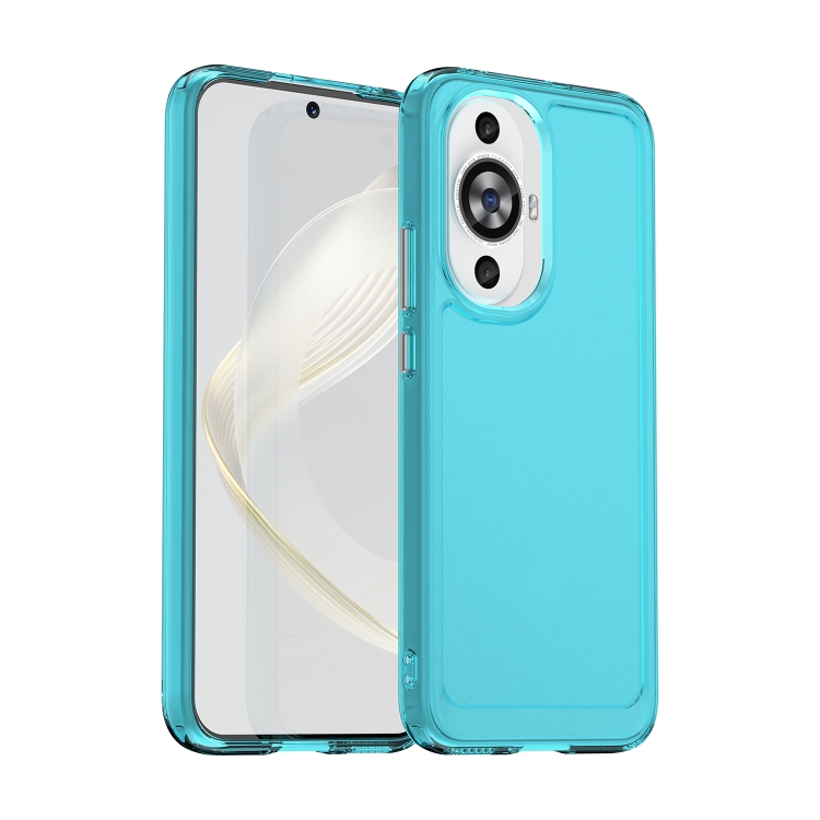 

For Huawei Nova 11 Candy Series TPU Phone Case(Transparent Blue)