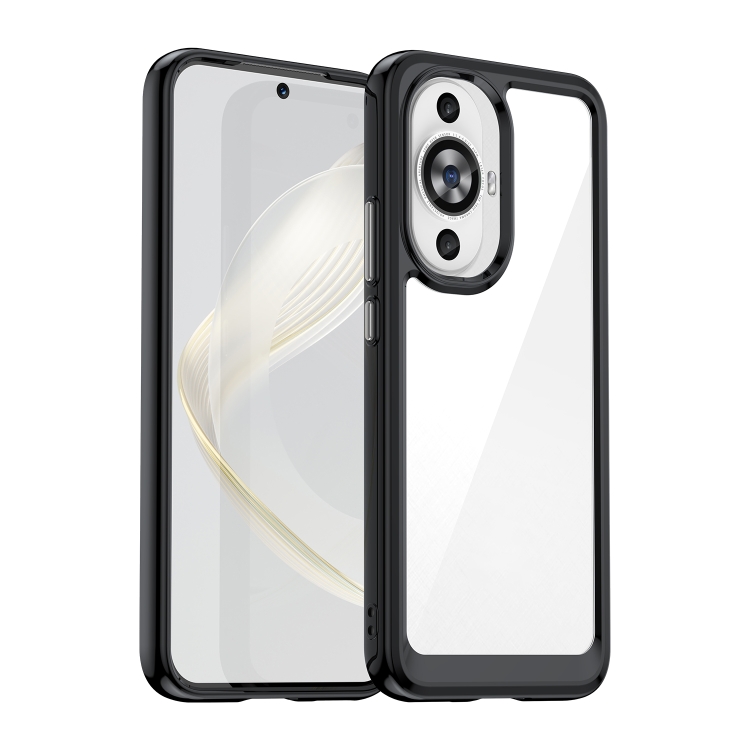 

For Huawei Nova 11 Colorful Series Acrylic + TPU Phone Case(Black)