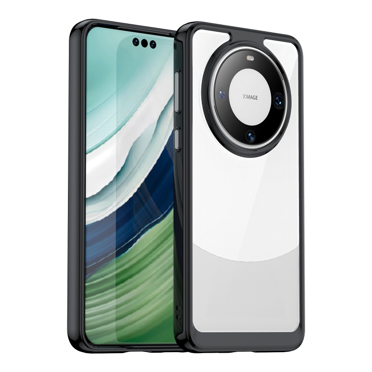 

For Huawei Mate 60 Pro+ Colorful Series Acrylic + TPU Phone Case(Black)