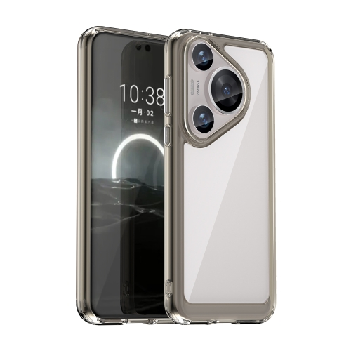 

For Huawei Pura 70 Pro Colorful Series Acrylic + TPU Phone Case(Transparent Grey)