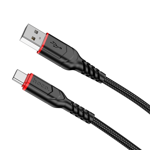 

hoco X59 Victory 3A USB to USB-C / Type-C Charging Data Dable, Length:2m(Black)
