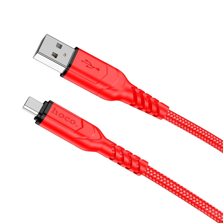 

hoco X59 Victory 2.4A USB to Micro USB Charging Data Dable, Length:2m(Red)