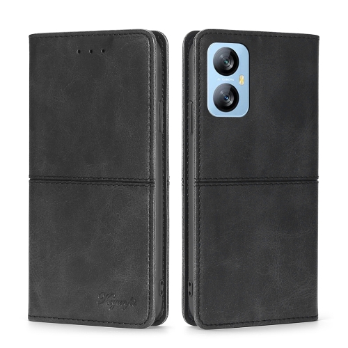 

For Blackview A52 Cow Texture Magnetic Horizontal Flip Leather Phone Case(Black)