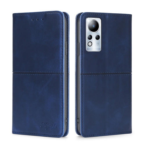 

For Infinix Note 11 Cow Texture Magnetic Horizontal Flip Leather Phone Case(Blue)