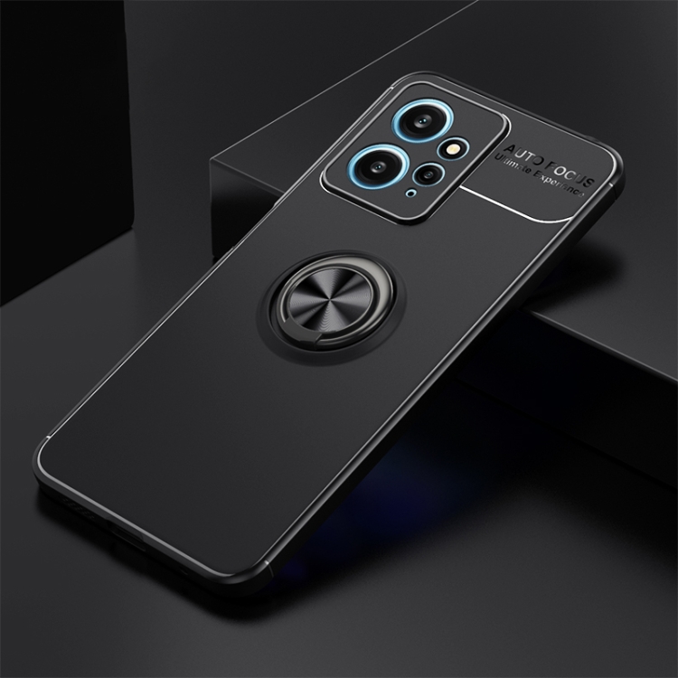 

For Xiaomi Redmi Note 12 4G Global Metal Ring Holder TPU Phone Case(Black)