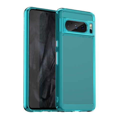 

For Google Pixel 8 Pro Candy Series TPU Phone Case(Transparent Blue)
