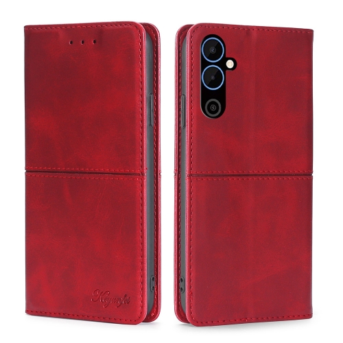 

For Tecno Pova Neo 2 Cow Texture Magnetic Horizontal Flip Leather Phone Case(Red)