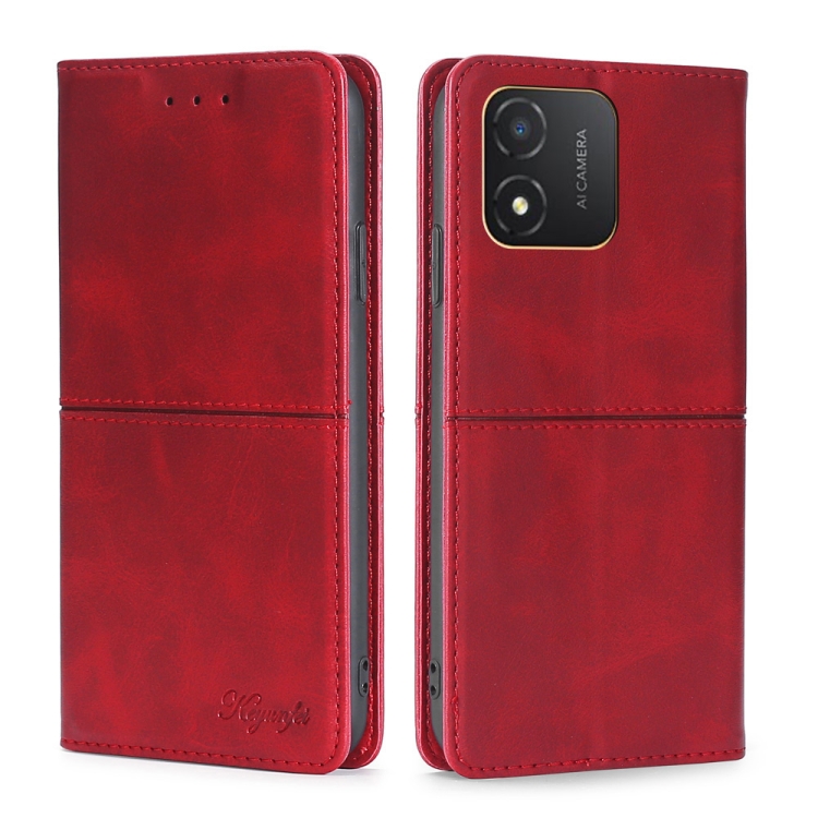 

For Honor X5 4G Cow Texture Magnetic Horizontal Flip Leather Phone Case(Red)