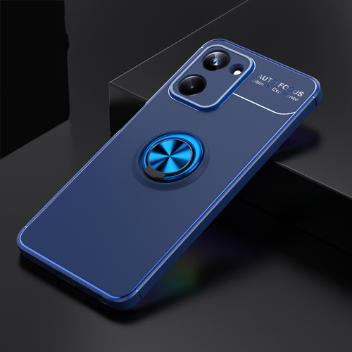 

For Realme 10 Pro 5G Metal Ring Holder TPU Phone Case(Blue)