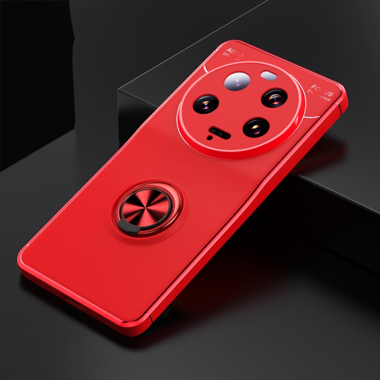 

For Xiaomi 13 Ultra Metal Ring Holder TPU Phone Case(Red)