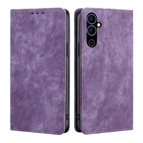 

For Tecno Pova Neo 2 RFID Anti-theft Brush Magnetic Leather Phone Case(Purple)