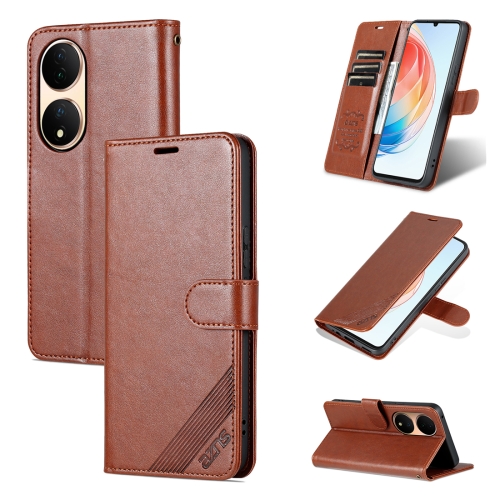 

For vivo Y100 AZNS Sheepskin Texture Flip Leather Phone Case(Brown)