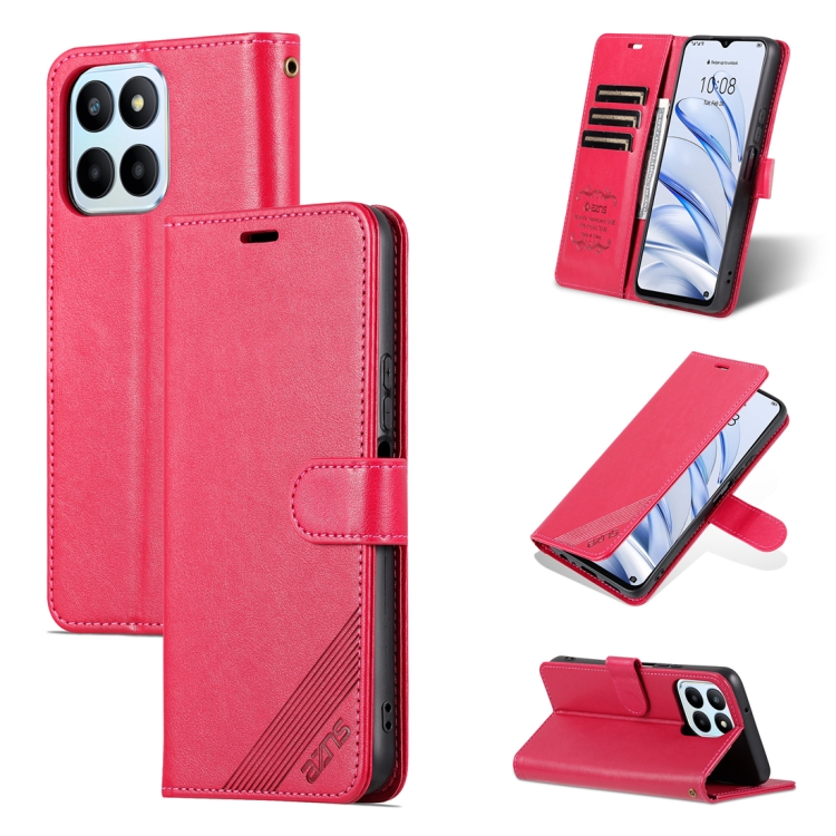 

For Honor 70 Lite AZNS Sheepskin Texture Flip Leather Phone Case(Red)