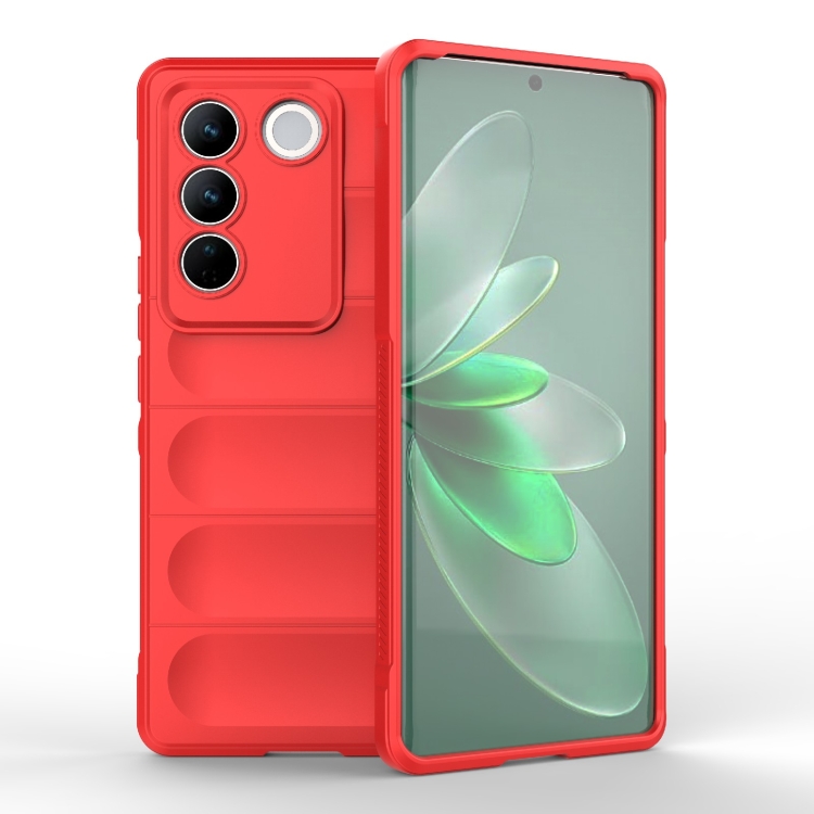 

For vivo S16 Pro 5G Magic Shield TPU + Flannel Phone Case(Red)