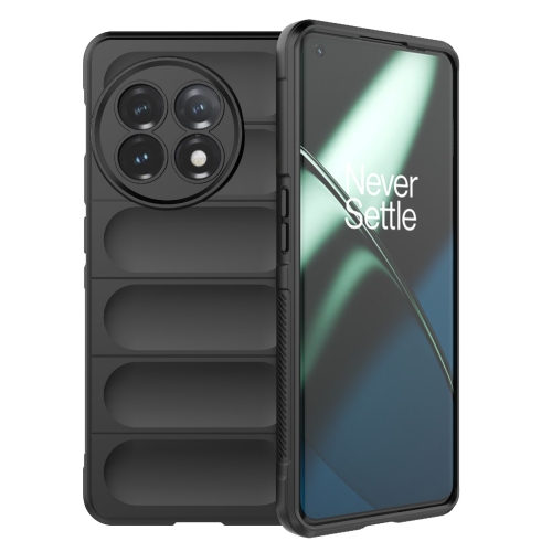 For OnePlus 11 5G Magic Shield TPU + Flannel Phone Case(Black) for samsung galaxy a33 5g magic shield tpu flannel phone case grey
