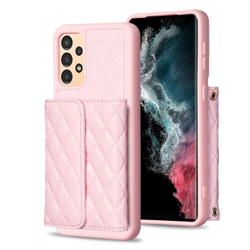 

For Samsung Galaxy A13 4G Horizontal Wallet Rhombic Leather Phone Case(Pink)