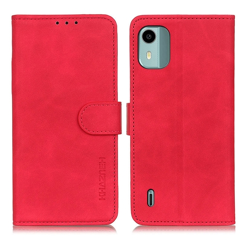 

For Nokia C12 4G KHAZNEH Retro Texture Flip Leather Phone Case(Red)