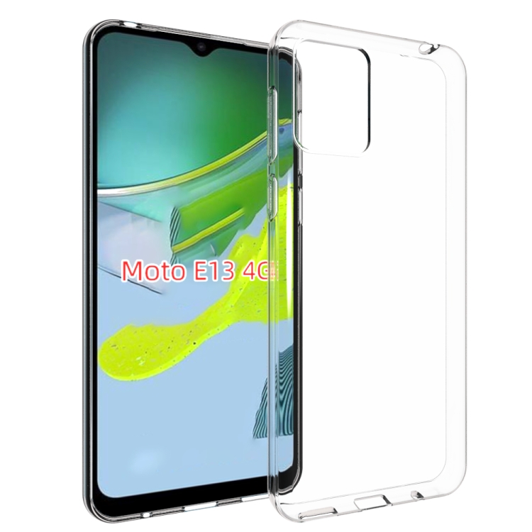 

For Motorola Moto E13 4G Waterproof Texture TPU Phone Case(Transparent)
