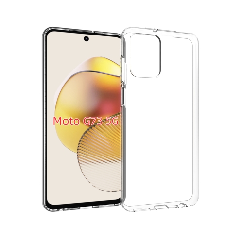 Para Motorola Moto G73 5G Funda de teléfono TPU con textura impermeable  (transparente)