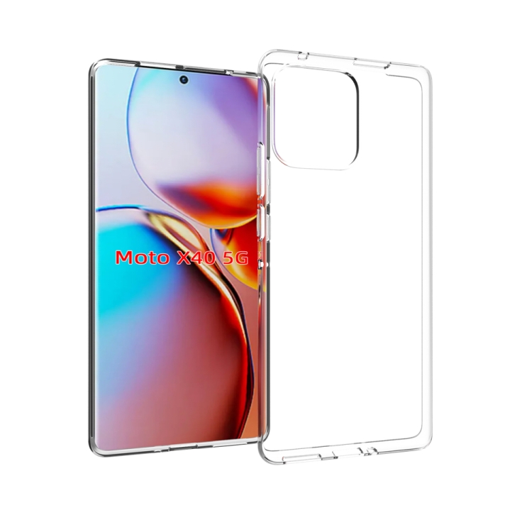 

For Motorola Moto X40 5G Waterproof Texture TPU Phone Case(Transparent)