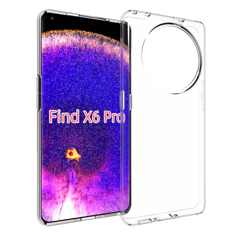 

For OPPO Find X6 Pro Waterproof Texture TPU Phone Case(Transparent)