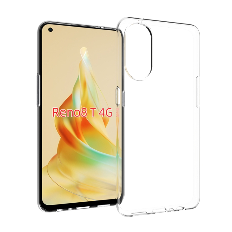 

For OPPO Reno8 T 4G Waterproof Texture TPU Phone Case(Transparent)