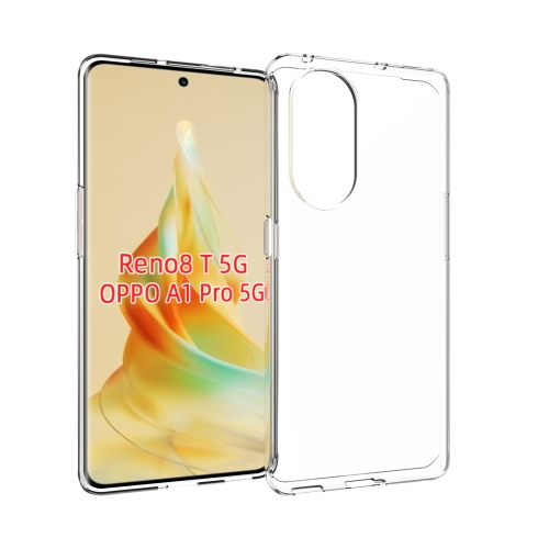 

For OPPO Reno8 T 5G Waterproof Texture TPU Phone Case(Transparent)