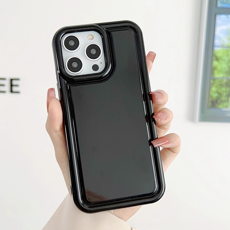 

For iPhone 14 Plus Car Painted Airbag TPU Phone Case(Black)