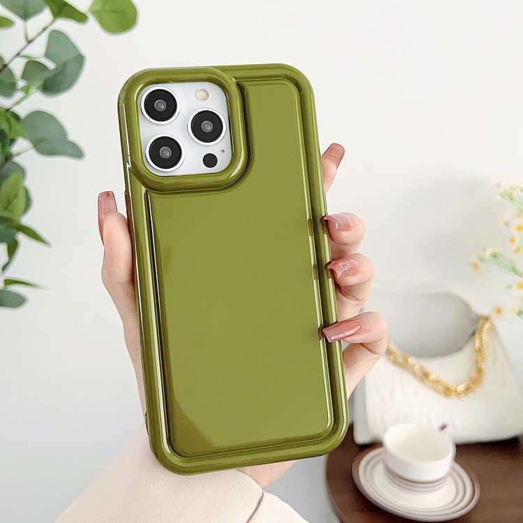 

For iPhone 14 Pro Max Car Painted Airbag TPU Phone Case(Green)