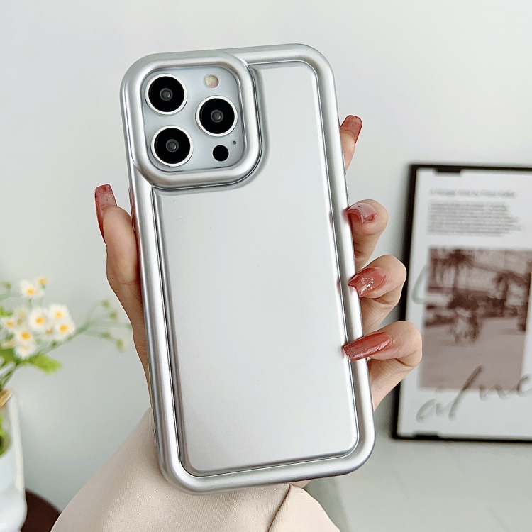 

For iPhone 12 / 12 Pro Car Painted Airbag TPU Phone Case(Silver)