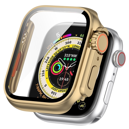 

For Apple Watch Series SE 2 / 6 / SE / 5 / 4 40mm Tempered Film + PC Integrated Watch Protective Case(Champagne Gold)