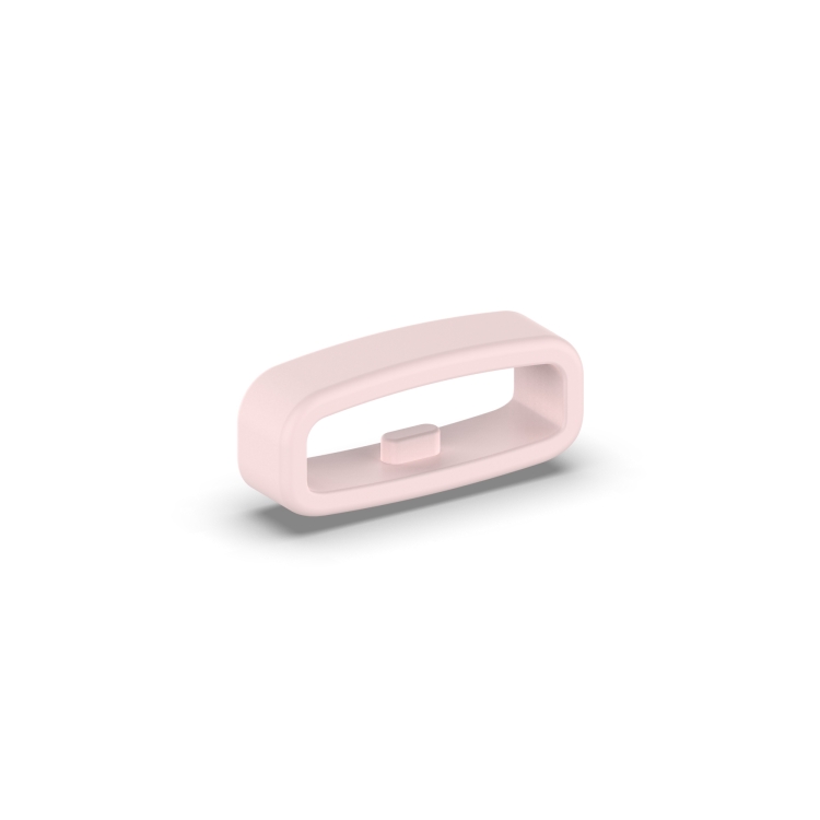 

18mm 10pcs Universal Watch Band Fixed Silicone Ring Safety Buckle(Light Pink)