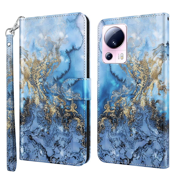 

For Xiaomi 13 Lite 3D Painting Pattern Flip Leather Phone Case(Milky Way)