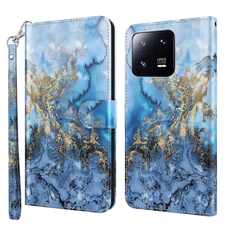 

For Xiaomi 13T Pro 3D Painting Pattern Leather Phone Case(Milky Way)