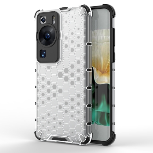 For Huawei P60 / P60 Pro Honeycomb Phone Case(White) durable high quality high quality working light easy to install 800lm accessories replacement transparent truck