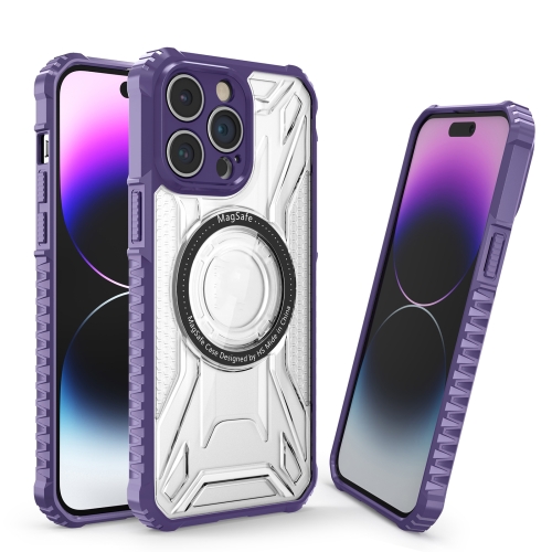 

For iPhone 11 Double-sided Non-slip PC+TPU Magsafe Magnetic Phone Case(Dark Purple)