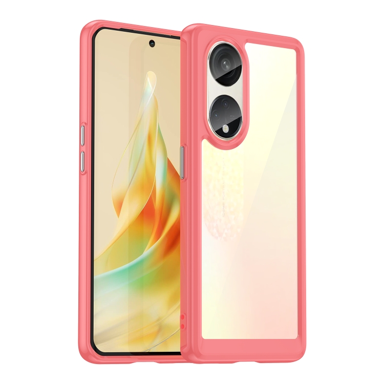 

For OPPO A1 Pro 5G Colorful Series Acrylic + TPU Phone Case(Red)