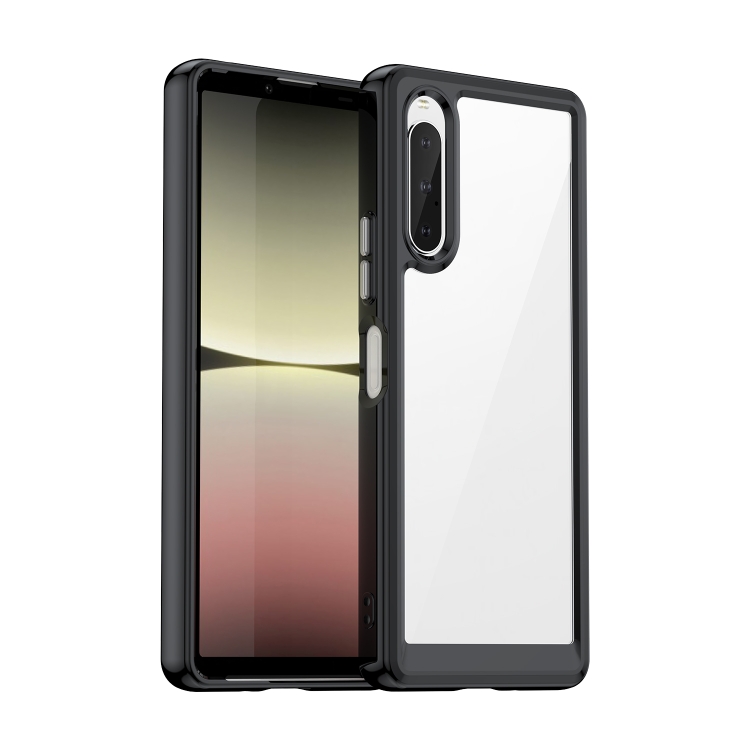 

For Sony Xperia 10 V Colorful Series Acrylic + TPU Phone Case(Black)