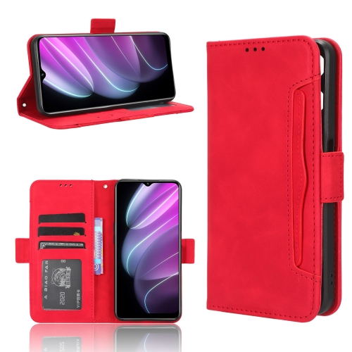 

For Realme V30 / V30t 5G Skin Feel Calf Texture Card Slots Leather Phone Case(Red)