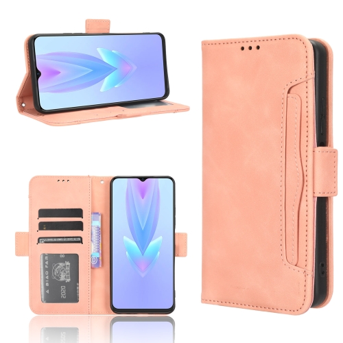 

For Tecno Spark 10 5G Skin Feel Calf Texture Card Slots Leather Phone Case(Pink)