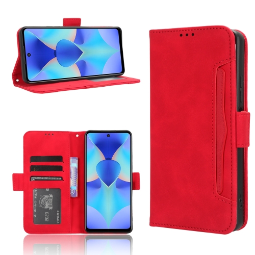 

For Tecno Spark 10 Pro / K17 Skin Feel Calf Texture Card Slots Leather Phone Case(Red)