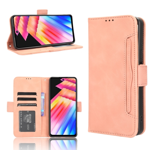 

For Infinix Hot 30i / 30i NFC Skin Feel Calf Texture Card Slots Leather Phone Case(Pink)