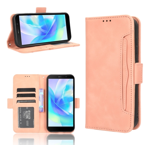 

For Doogee X97 / X97 Pro Skin Feel Calf Texture Card Slots Leather Phone Case(Pink)