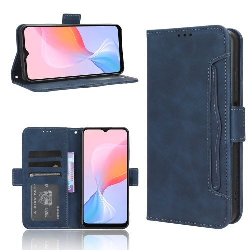 

For Blackview A85 Skin Feel Calf Texture Card Slots Leather Phone Case(Blue)