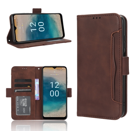 

For Nokia G22 4G Skin Feel Calf Texture Card Slots Leather Phone Case(Brown)
