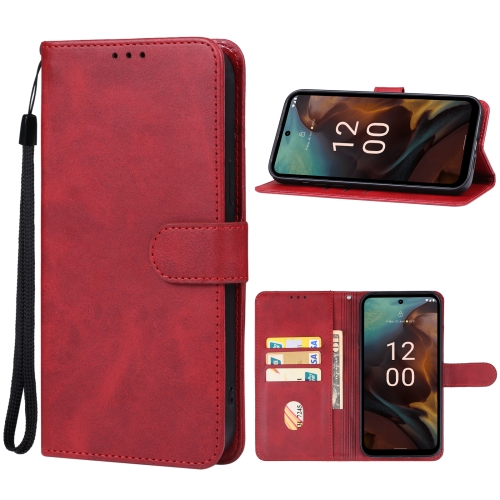 For Nokia XR21 Leather Phone Case(Red) for xiaomi redmi 12c attraction flip holder leather phone case orange
