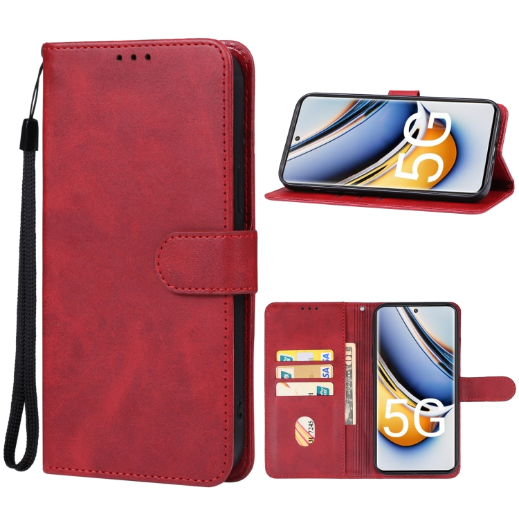 

For Realme 11 Pro+ Leather Phone Case(Red)